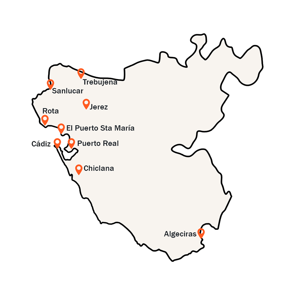 Área de servicio de REILOP desde Jerez de la Frontera