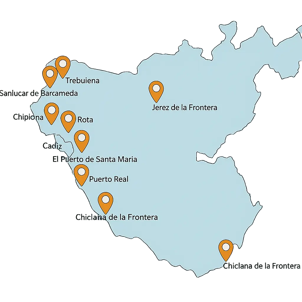 Área de servicio de REILOP desde Jerez de la Frontera